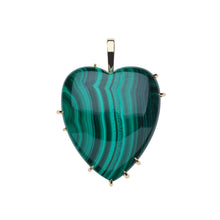 Load image into Gallery viewer, LOVE Carry Your Heart Pendant in Malachite
