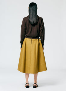 Sculpted Cotton Skirt