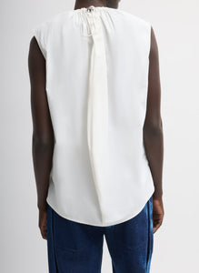 Lotte Nylon Shirred Neck Top