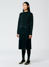 Load image into Gallery viewer, Black Denim Paneled Skirt
