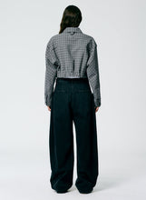 Load image into Gallery viewer, Double Faced Menswear Check Cropped Jacket
