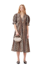Load image into Gallery viewer, Printed Cotton Poplin V-Neck Dress
