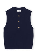 Load image into Gallery viewer, Cashmere Mix Sleeveless Polo
