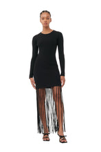 Load image into Gallery viewer, Melange Knit Fringe Mini Dress
