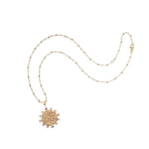 Hope Petite Embellished Coin Necklace