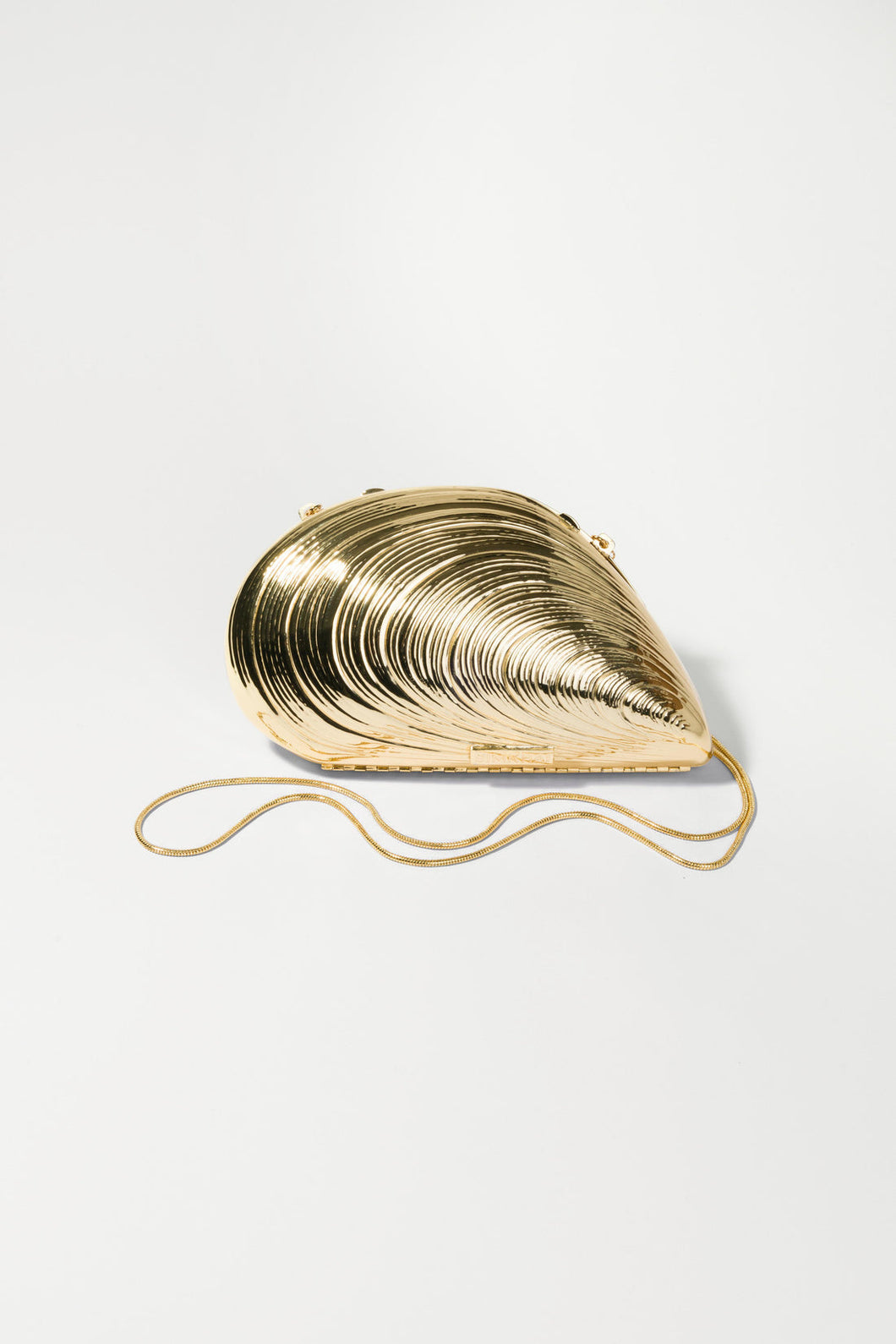 Bridget Metal Oyster Clutch