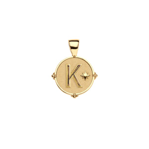 JW Letter Coin Necklace