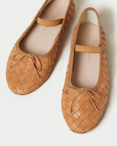 Leonie Woven Leather Ballet Flats