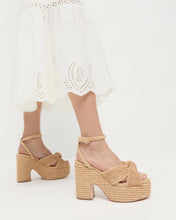 Load image into Gallery viewer, Liza Natural Platform Sandal
