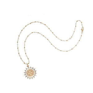 Love Petite Embellished Coin Necklace