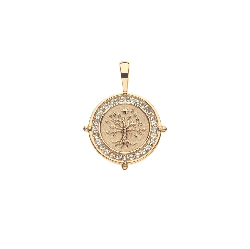 Faith Petite Embellished Coin Necklace