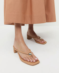 Odessa Dune Leather Heeled Sandal