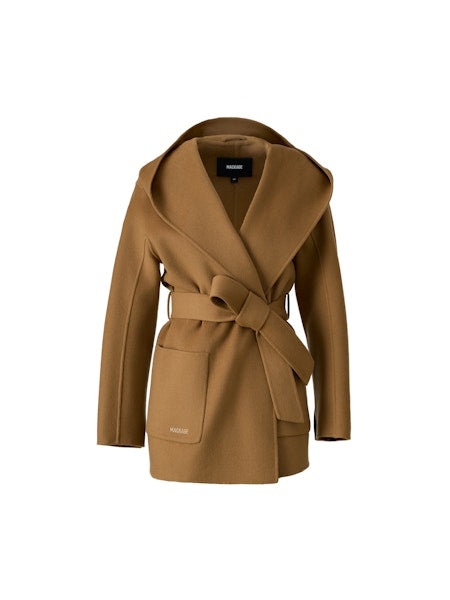 PAYA Wool Wrap Coat With Sash Belt