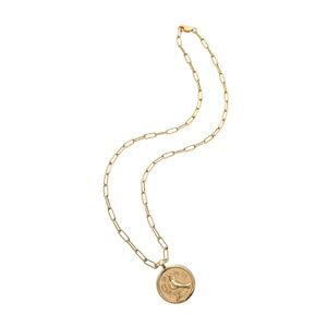 Peace JW Small Pendant Coin Necklace