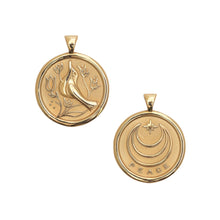 Load image into Gallery viewer, Peace JW Small Pendant Coin Necklace
