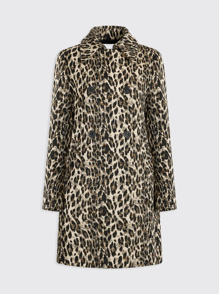 PERRY Animal Jacquard Coat Natural
