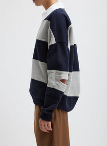 Polo Collar Cocoon Sweatshirt