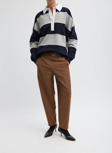 Polo Collar Cocoon Sweatshirt