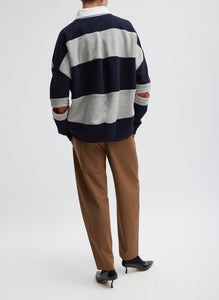 Polo Collar Cocoon Sweatshirt