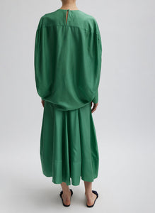 Silk Habutai Circular Seamed Skirt