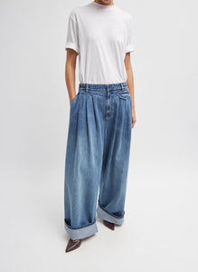 Spring Denim Triple Pleat Jean