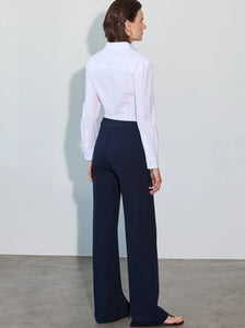 SAVILE Stretch Poplin Shirt White