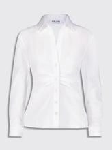 Load image into Gallery viewer, SAVILE Stretch Poplin Shirt White
