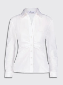 SAVILE Stretch Poplin Shirt White