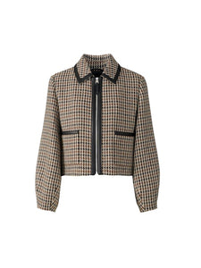SOLANA Double-Face Wool balloon sleeved short jacket