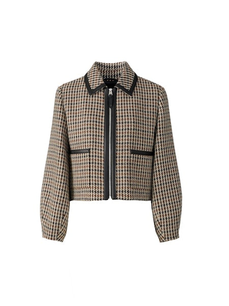 SOLANA Double-Face Wool balloon sleeved short jacket