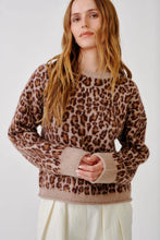 Mari Slouchy Leopard Crew Sweater