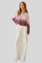 Jolie V-Neck Cropped Ombre Cardigan