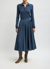Load image into Gallery viewer, Tropical Wool Pleating Sunray Skirt
