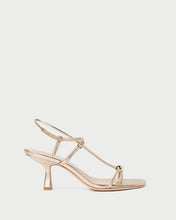 Load image into Gallery viewer, Triana Strappy Mid-Heel Sandal  - Champagne
