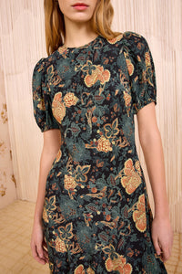 Ines Puff Sleeve Midi Dress
