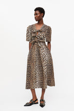 Load image into Gallery viewer, Printed Cotton Tie Strap Midi Dress
