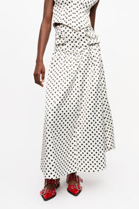 Printed Double Satin Skirt