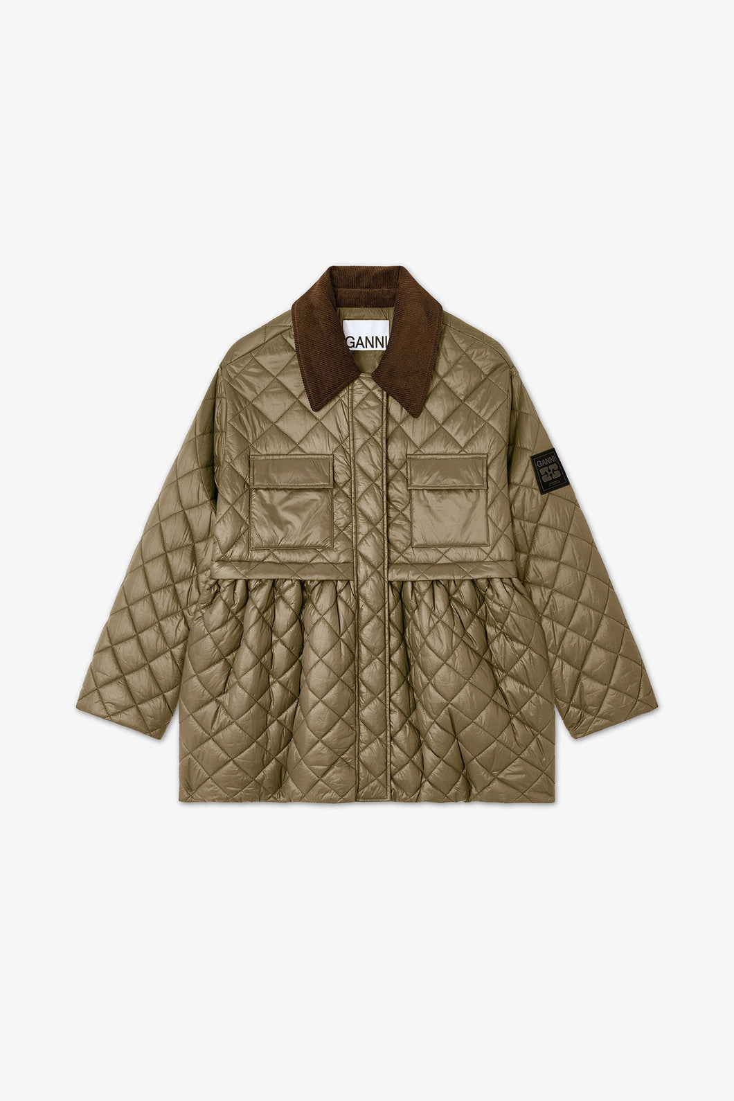 Green Quilt Midi Jacket