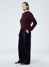 Load image into Gallery viewer, Stretch Velvet Wide Leg Pull On Pant
