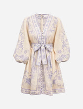 Indra-plunge-mini-dress-in-cream-lilac-floral