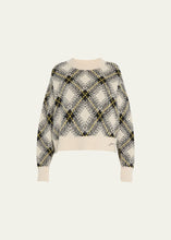 Load image into Gallery viewer, Check Wool Oversized Pullover
