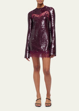 Load image into Gallery viewer, Mako Sequin Lace Mini Dress
