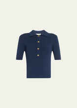 Load image into Gallery viewer, Mini Ribbed Short Sleeve Polo
