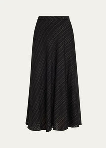 Kala Skirt in Woven Stripe Midi Skirt