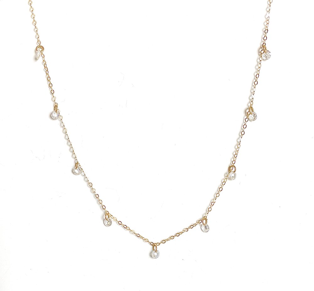 CZ Droplet Necklace