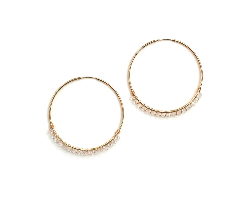 Caviar Beaded Hoop