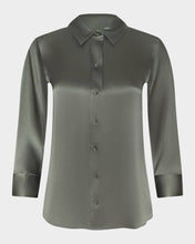 Dani Silk Blouse - Smokey Olive