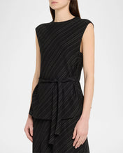 Load image into Gallery viewer, Trina Top in Woven Stripe Tie Top
