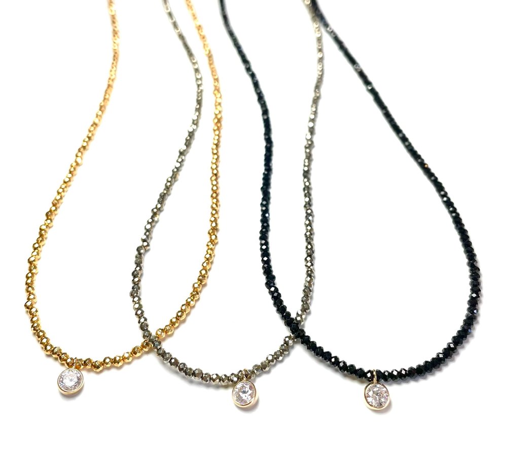 Solitaire Beaded Necklaces