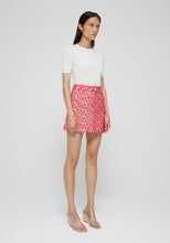 Load image into Gallery viewer, Embroidered Floral Denim Skirt
